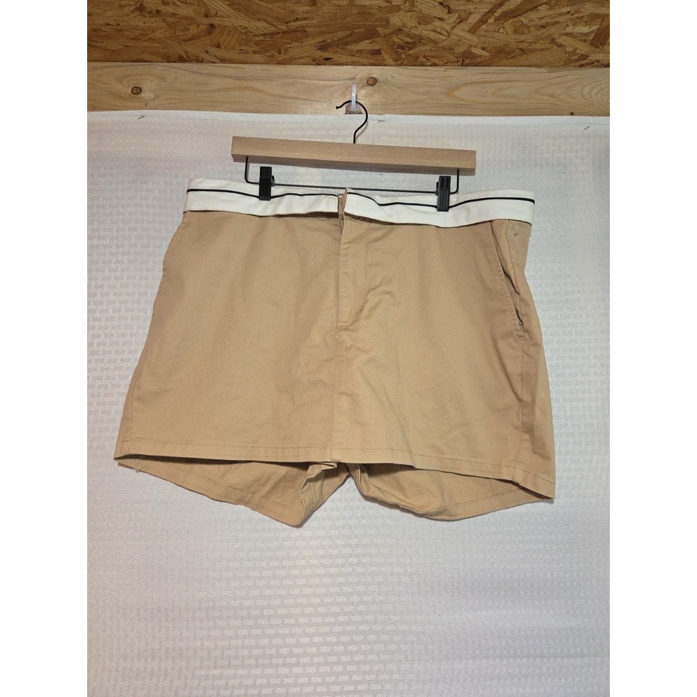 Wild Fable Juniors 17 Skort Tan Pockets‎ Fold Down Waist Boho Beach Stretch